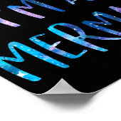 Pretend I'm A Mermaid Lazy Funny Mermaid Halloween Poster (Ecke)