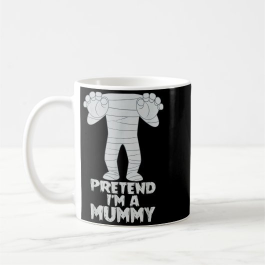 Pretend I'm A Mummy Funny Lazy Halloween Costume Kaffeetasse (Links)