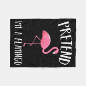 Pretend I'm A Nk Flamingo Funny Halloween Costume Fleecedecke (Vorderseite (Horizontal))