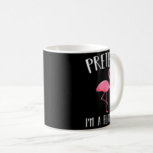 Pretend I'm A Nk Flamingo Funny Halloween Costume  Kaffeetasse (VorderseiteRechts)