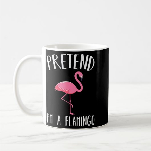 Pretend I'm A Nk Flamingo Funny Halloween Costume Kaffeetasse (Links)
