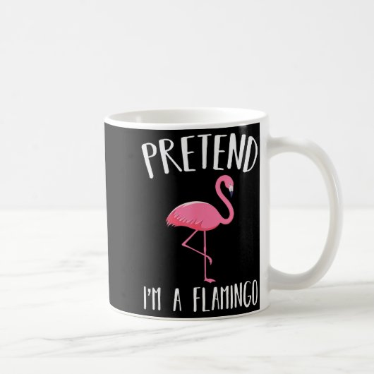 Pretend I'm A Nk Flamingo Funny Halloween Costume Kaffeetasse (Rechts)
