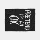 Pretend I'm A Ox Costume Halloween Party Family La Fleecedecke (Vorderseite (Horizontal))