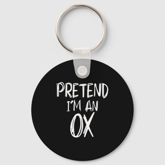 Pretend I'm A Ox Costume Halloween Party Family La Schlüsselanhänger (Vorderseite)