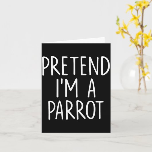 Pretend I'm A Parrot Halloween Couple Costume Grou Karte (Gelbe Blume)