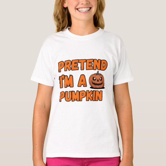 Pretend I'm a Pumpkin Funny Halloween Classic T-Shirt (Vorderseite)