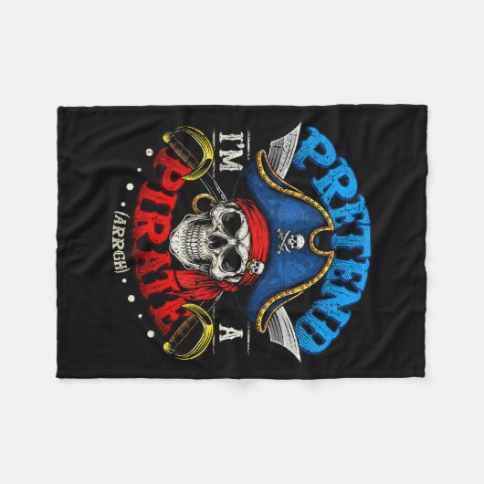 Pretend I'm A Rate Costume Funny Halloween Shirt B Fleecedecke (Vorderseite (Horizontal))