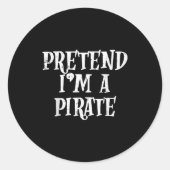 Pretend Im A Rate Funny Halloween Costume Men Wome Runder Aufkleber (Vorderseite)