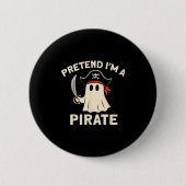 Pretend I'm A Rate Funny Halloween Ghost Costume M Button (Vorderseite)
