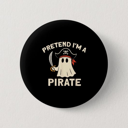 Pretend I'm A Rate Funny Halloween Ghost Costume M Button (Vorderseite)
