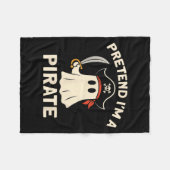 Pretend I'm A Rate Funny Halloween Ghost Costume M Fleecedecke (Vorderseite (Horizontal))