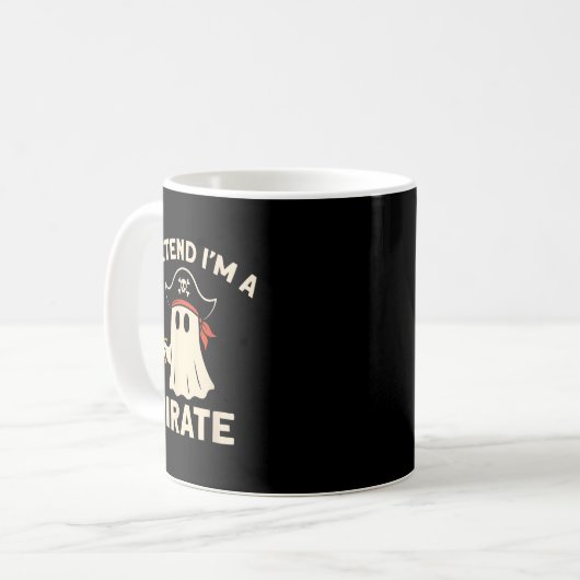 Pretend I'm A Rate Funny Halloween Ghost Costume M Kaffeetasse (Vorderseite Links)
