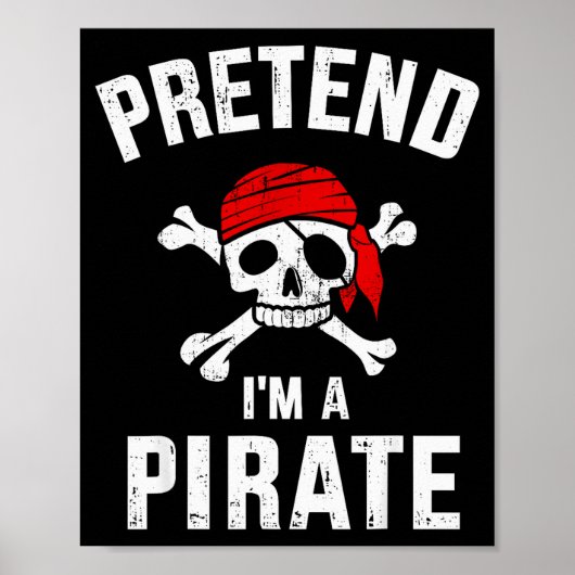 Pretend I'm A Rate Funny Lazy Easy Diy Halloween C Poster (Vorne)