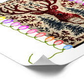 Pretend I'm A Reindeer Funny Deer Xmas Lights Ugly Poster (Ecke)