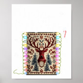 Pretend I'm A Reindeer Funny Deer Xmas Lights Ugly Poster (Vorne)