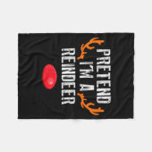 Pretend I'm A Reindeer Funny Lazy Christmas Mens W Fleecedecke (Vorderseite (Horizontal))