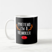 Pretend I'm A Reindeer Funny Lazy Christmas Mens W Kaffeetasse (Links)