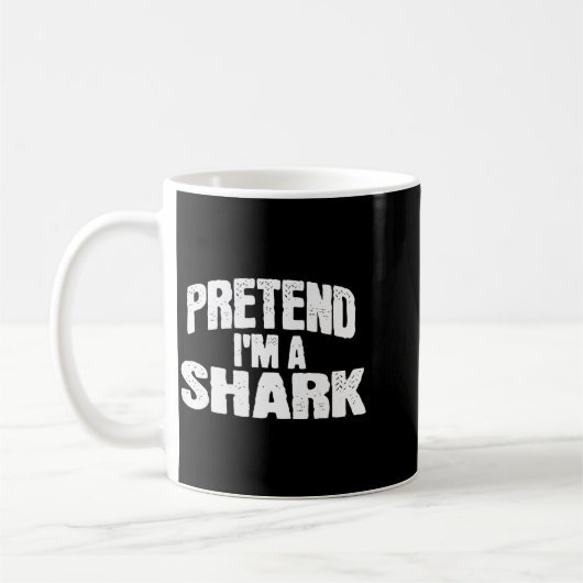Pretend I'm A Shark Funny Halloween Costume Kaffeetasse (Links)