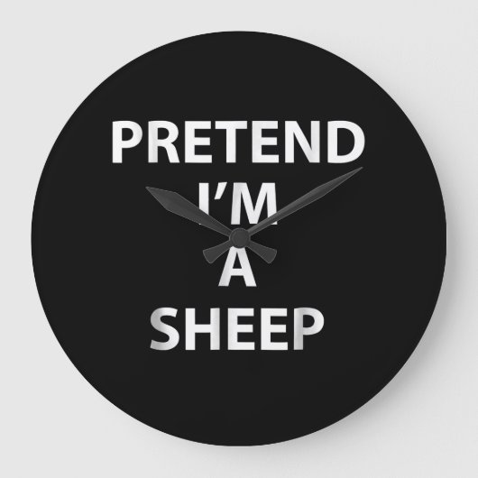 Pretend im a sheep | Halloween Funny Große Wanduhr (Vorderseite)