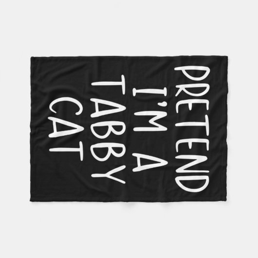 Pretend I'm A Tabby Cat Costume Halloween Simple A Fleecedecke (Vorderseite (Horizontal))