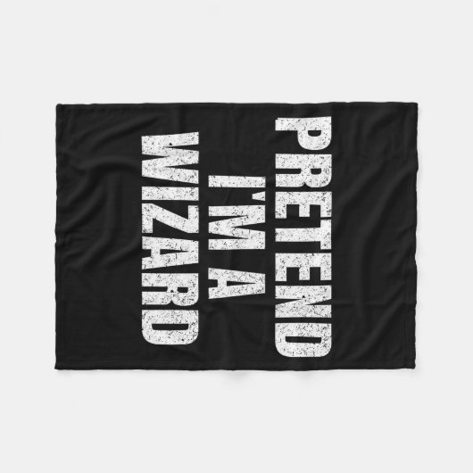 Pretend I'm A Wizard Lazy Easy Halloween Family Co Fleecedecke (Vorderseite (Horizontal))