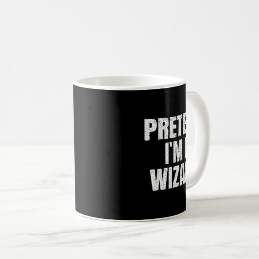 Pretend I'm A Wizard Lazy Easy Halloween Family Co Kaffeetasse (VorderseiteRechts)