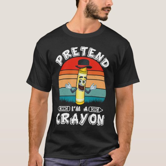 Pretend I'm a Yellow Crayon T-Shirt (Vorderseite)