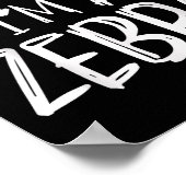 Pretend I'm A Zebra Costume Halloween Party Family Poster (Ecke)