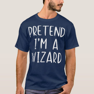 Pretend Wizard Kostüm Halloween Lazy Easy T-Shirt