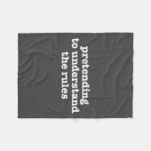 Pretending To Understand The Rules Funny Board Gam Fleecedecke (Vorderseite (Horizontal))