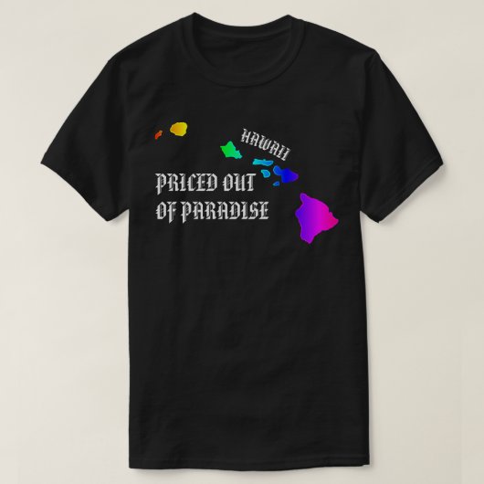 PRETIERT AUS PARADISE Hawaii Inseln Neon Rainbow T-Shirt (Design vorne)
