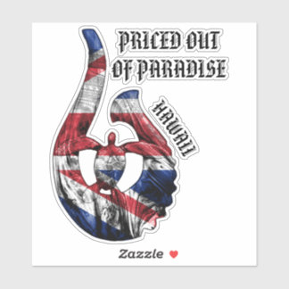 PRETIERT AUS PARADISE HI Honu Tribal Hook HI Flag Aufkleber