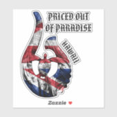 PRETIERT AUS PARADISE HI Honu Tribal Hook HI Flag Aufkleber (Blatt)