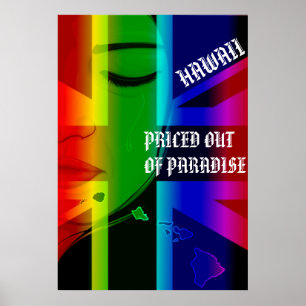 PRETIERT AUS PARADISE KRYING WAHINE HIFlagInseln Poster