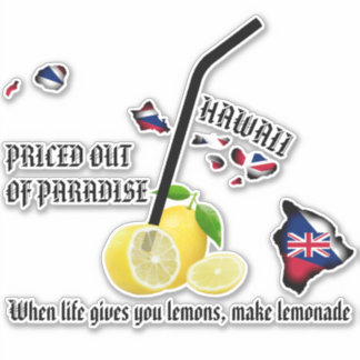 PRETIERT AUS PARADISE LEMONADE HI Flag Islands Aufkleber