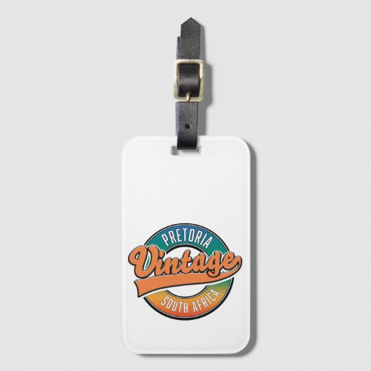 Pretoria Südafrica Vintages Logo Gepäckanhänger (Vorderseite Vertikal)