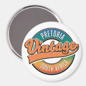 Pretoria Südafrica Vintages Logo Magnet (Vorderseite/Rückseite)