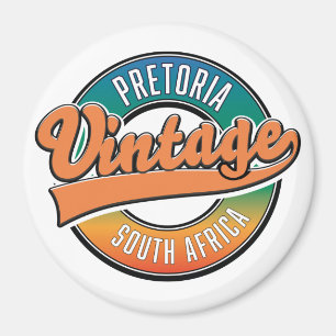 Pretoria Südafrica Vintages Logo Magnet