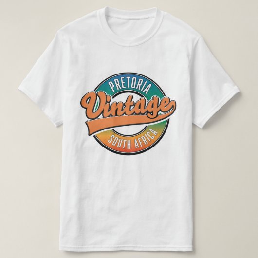 Pretoria Südafrica Vintages Logo T-Shirt (Design vorne)
