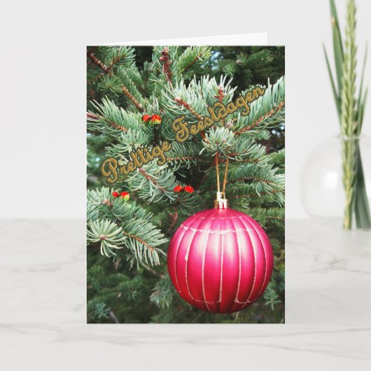 Prettige Feestdagen Feiertagskarte (Vorderseite)