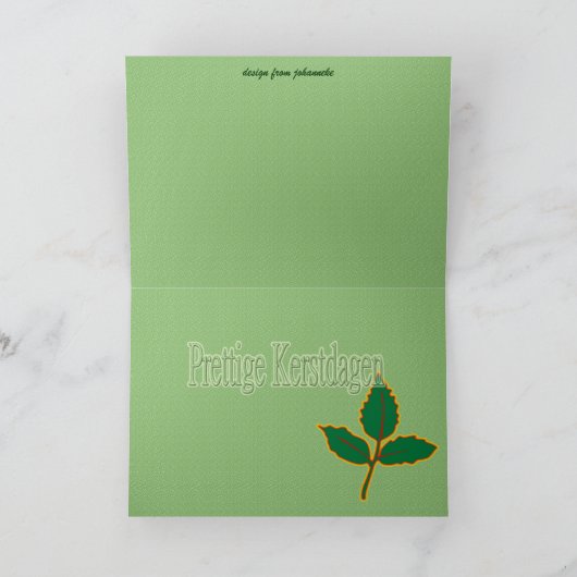 prettige Kerstdagen Feiertagskarte (Innenseite)