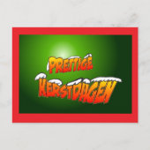 Prettige Kerstdagen Letters trifft Sneeuw Briefkaa Postkarte (Vorderseite)