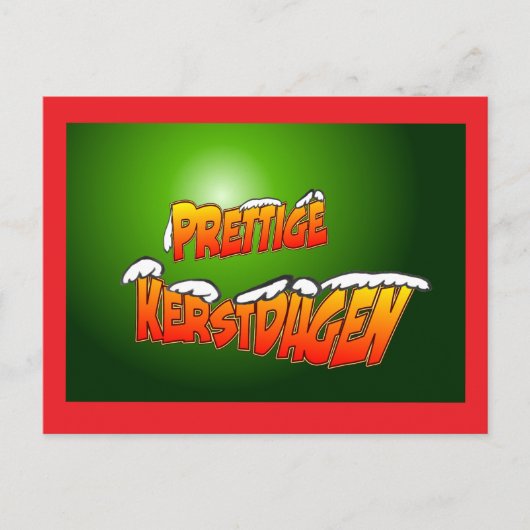 Prettige Kerstdagen Letters trifft Sneeuw Briefkaa Postkarte (Vorderseite)