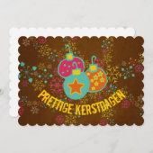 Prettige Kerstdagen Ornamente Feiertagskarte (Vorne/Hinten)