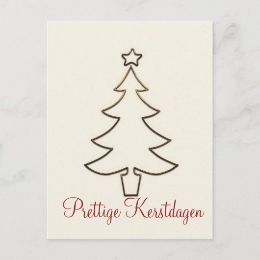 Prettige Kerstdagen Postkarte (Vorderseite)