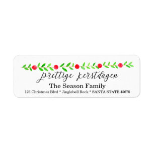 Prettige Kerstdagen, Weihnachtsbanner in Aquarellf