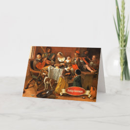 Prettige Kerstdagen. Weihnachtskarte auf Niederlän Feiertagskarte