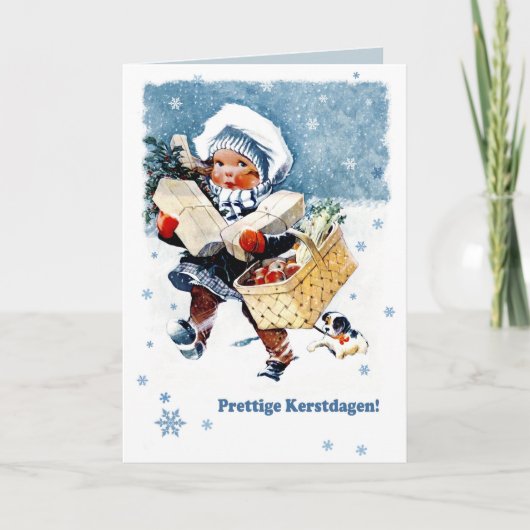 Prettige Kerstdagen. Weihnachtskarten in Niederlän Feiertagskarte (Vorderseite)