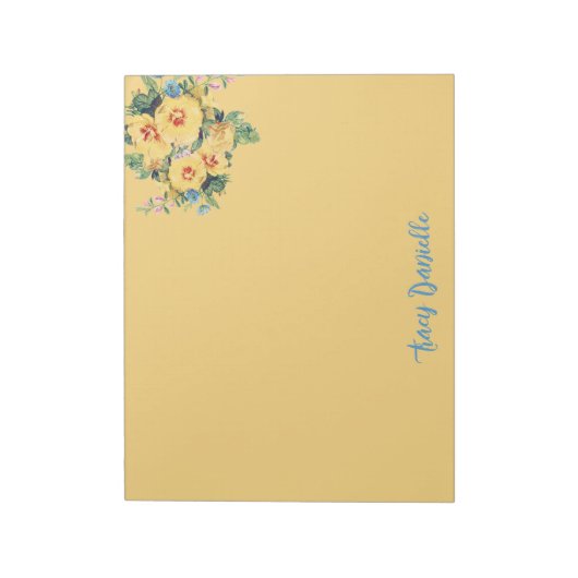 Prettty Floral Bouquet Custom Notepad Notizblock (Rotiert)