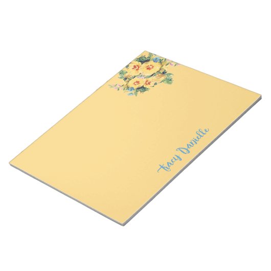 Prettty Floral Bouquet Custom Notepad Notizblock (angewinkelt)